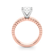 Exquisite Solitaire Round Diamond Engagement Ring in 10K/14K gold and platinum with certified lab-grown or natural diamonds