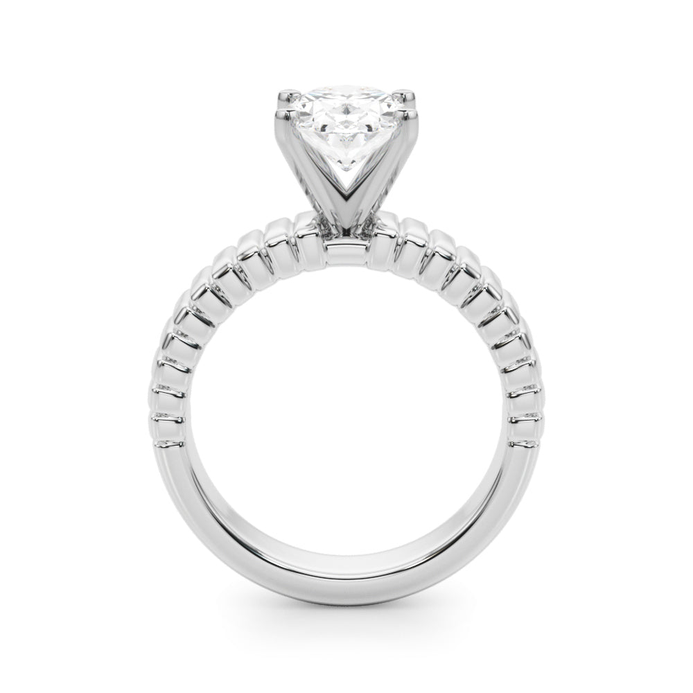 Exquisite Solitaire Round Diamond Engagement Ring in 10K/14K gold and platinum with certified lab-grown or natural diamonds