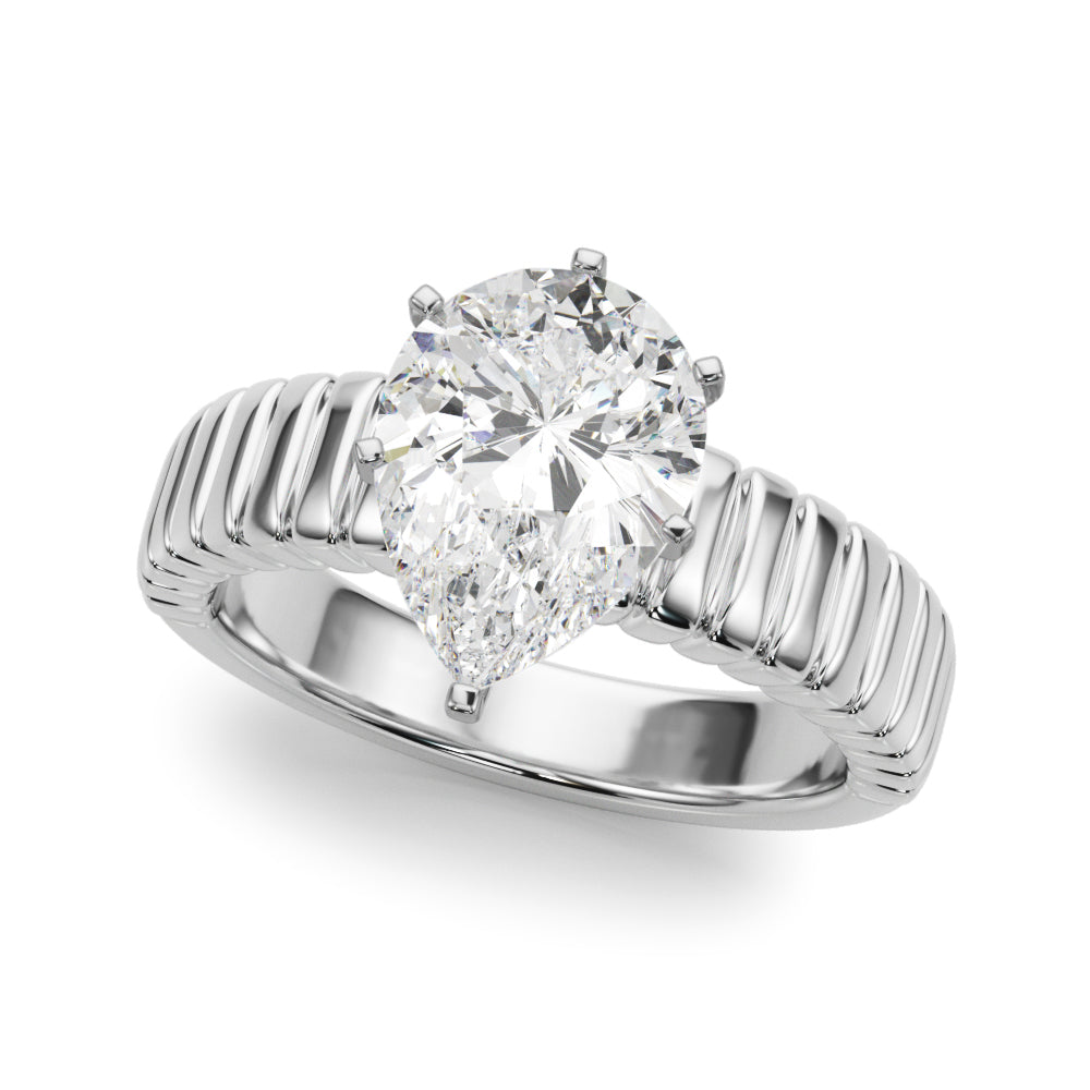 Exquisite Solitaire Round Diamond Engagement Ring in 10K/14K gold and platinum with certified lab-grown or natural diamonds