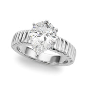 Exquisite Solitaire Round Diamond Engagement Ring in 10K/14K gold and platinum with certified lab-grown or natural diamonds