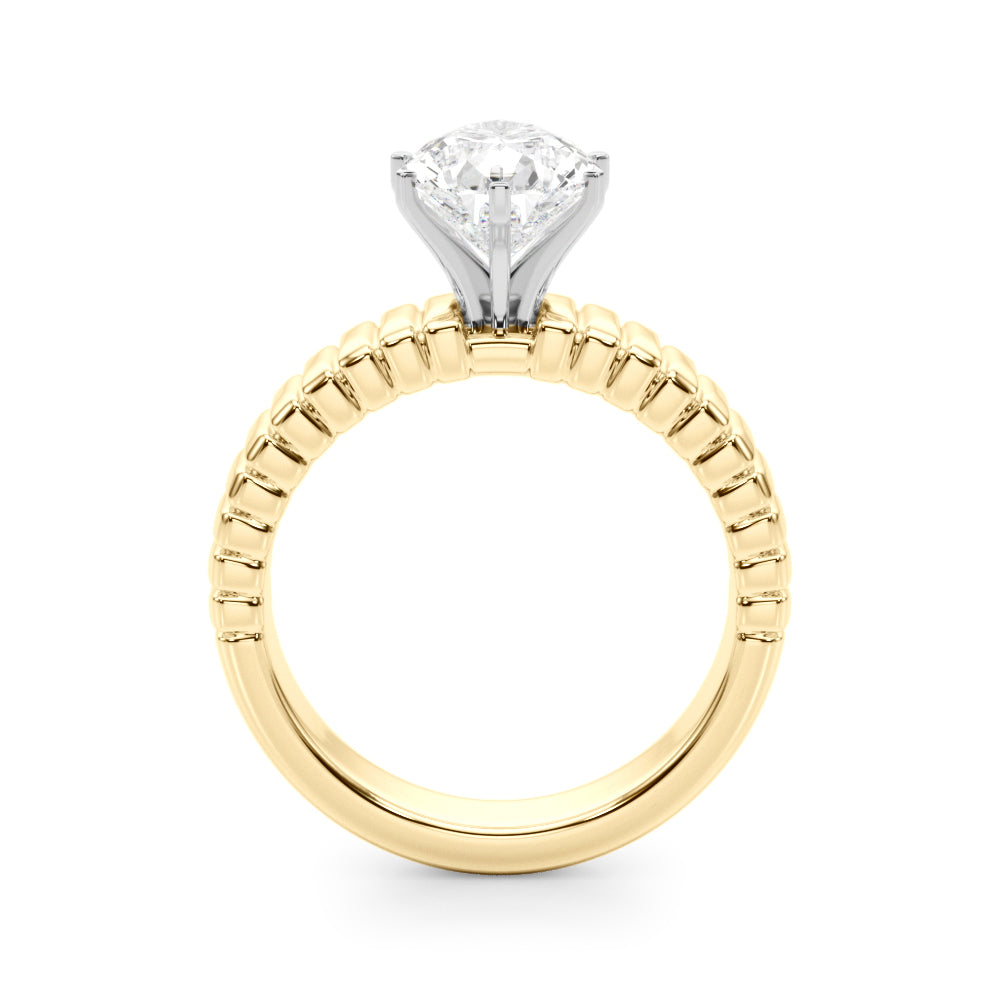 Exquisite Solitaire Round Diamond Engagement Ring in 10K/14K gold and platinum with certified lab-grown or natural diamonds