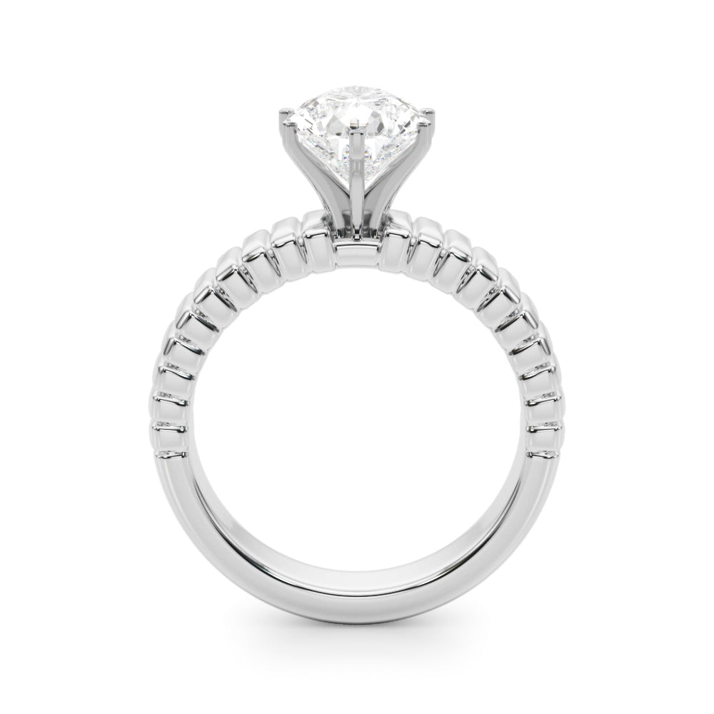 Exquisite Solitaire Round Diamond Engagement Ring in 10K/14K gold and platinum with certified lab-grown or natural diamonds