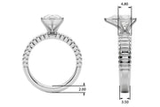 Exquisite Solitaire Round Diamond Engagement Ring in 10K/14K gold and platinum with certified lab-grown or natural diamonds