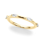 Marquise Half Eternity Ring in 10K/14K gold and platinum with certified lab-grown or natural diamonds