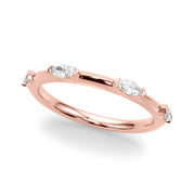Marquise Half Eternity Ring in Gold & Platinum