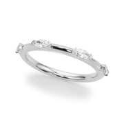 Marquise Half Eternity Ring in Gold & Platinum