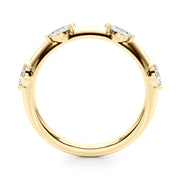 Marquise Half Eternity Ring in Gold & Platinum