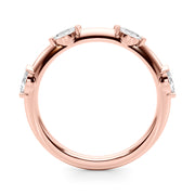 Marquise Half Eternity Ring in Gold & Platinum