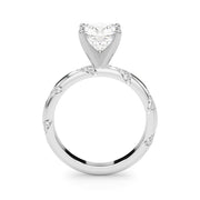 Regal Sidestone Round Diamond Engagement Ring in 10K/14K gold and platinum with certified lab-grown or natural diamonds