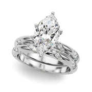 Regal Sidestone Round Diamond Engagement Ring in 10K/14K gold and platinum with certified lab-grown or natural diamonds