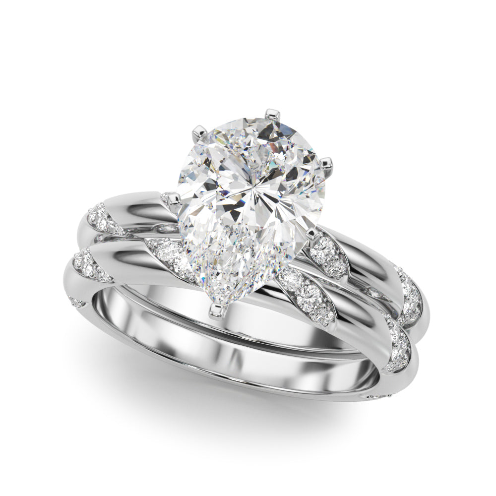 Regal Sidestone Round Diamond Engagement Ring in 10K/14K gold and platinum with certified lab-grown or natural diamonds