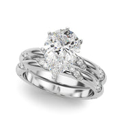 Regal Sidestone Round Diamond Engagement Ring in 10K/14K gold and platinum with certified lab-grown or natural diamonds
