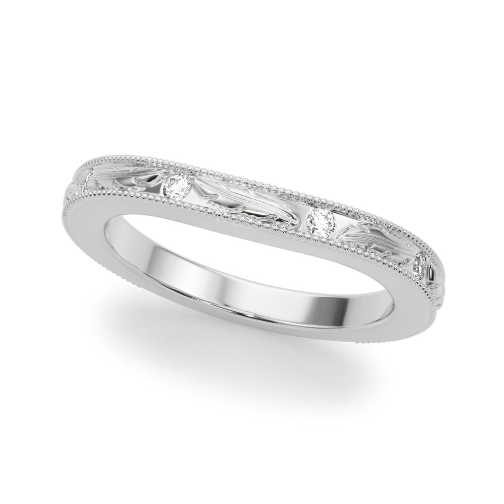 Vintage Inspired Half Eternity Ring in Gold & Platinum