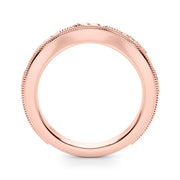 Vintage Inspired Half Eternity Ring in Gold & Platinum