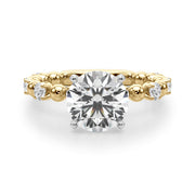 Eternal Sidestone Round Diamond Engagement Ring in 10K/14K gold and platinum with certified lab-grown or natural diamonds