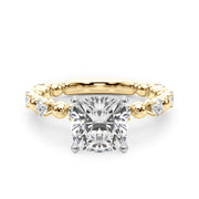 Eternal Sidestone Round Diamond Engagement Ring in 10K/14K gold and platinum with certified lab-grown or natural diamonds