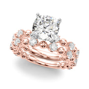 Eternal Sidestone Round Diamond Engagement Ring in 10K/14K gold and platinum with certified lab-grown or natural diamonds