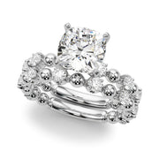 Eternal Sidestone Round Diamond Engagement Ring in 10K/14K gold and platinum with certified lab-grown or natural diamonds