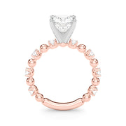 Eternal Sidestone Round Diamond Engagement Ring in 10K/14K gold and platinum with certified lab-grown or natural diamonds