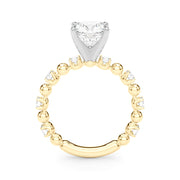 Eternal Sidestone Round Diamond Engagement Ring in 10K/14K gold and platinum with certified lab-grown or natural diamonds