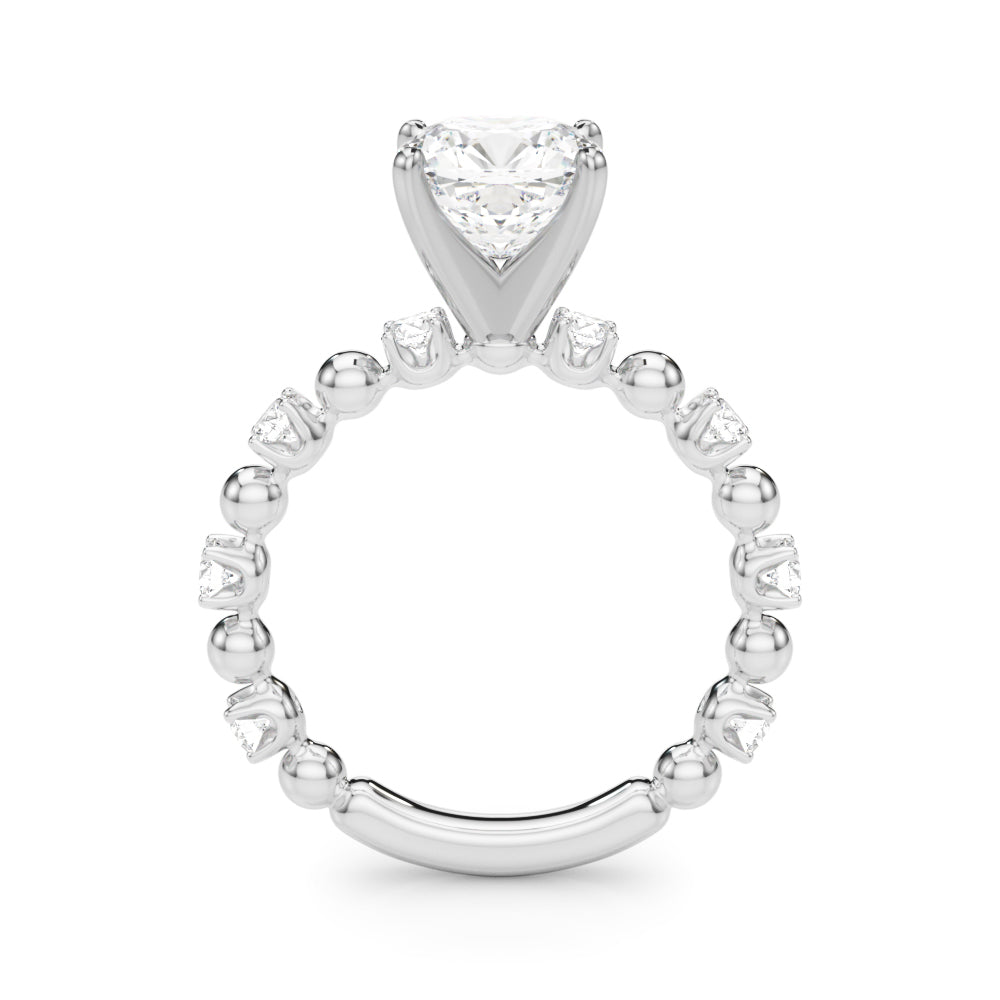 Eternal Sidestone Round Diamond Engagement Ring in 10K/14K gold and platinum with certified lab-grown or natural diamonds