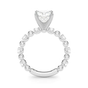 Eternal Sidestone Round Diamond Engagement Ring in 10K/14K gold and platinum with certified lab-grown or natural diamonds