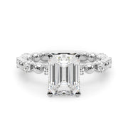 Eternal Sidestone Round Diamond Engagement Ring in 10K/14K gold and platinum with certified lab-grown or natural diamonds