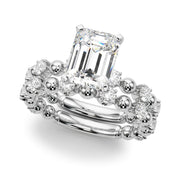 Eternal Sidestone Round Diamond Engagement Ring in 10K/14K gold and platinum with certified lab-grown or natural diamonds