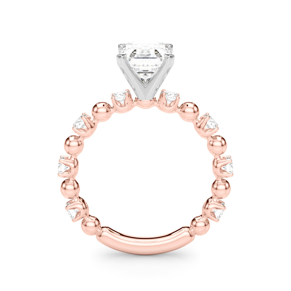 Eternal Sidestone Round Diamond Engagement Ring in 10K/14K gold and platinum with certified lab-grown or natural diamonds