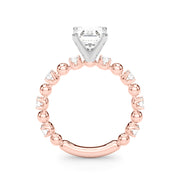 Eternal Sidestone Round Diamond Engagement Ring in 10K/14K gold and platinum with certified lab-grown or natural diamonds