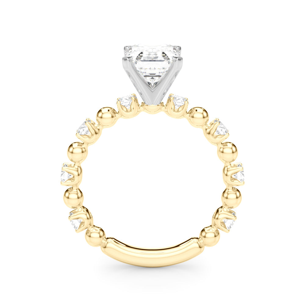 Eternal Sidestone Round Diamond Engagement Ring in 10K/14K gold and platinum with certified lab-grown or natural diamonds