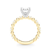 Eternal Sidestone Round Diamond Engagement Ring in 10K/14K gold and platinum with certified lab-grown or natural diamonds