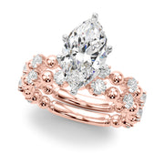 Eternal Sidestone Round Diamond Engagement Ring in 10K/14K gold and platinum with certified lab-grown or natural diamonds