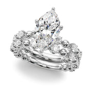 Eternal Sidestone Round Diamond Engagement Ring in 10K/14K gold and platinum with certified lab-grown or natural diamonds