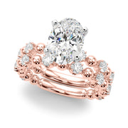 Eternal Sidestone Round Diamond Engagement Ring in 10K/14K gold and platinum with certified lab-grown or natural diamonds