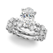 Eternal Sidestone Round Diamond Engagement Ring in 10K/14K gold and platinum with certified lab-grown or natural diamonds