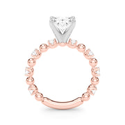 Eternal Sidestone Round Diamond Engagement Ring in 10K/14K gold and platinum with certified lab-grown or natural diamonds