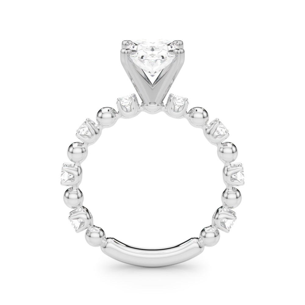 Eternal Sidestone Round Diamond Engagement Ring in 10K/14K gold and platinum with certified lab-grown or natural diamonds
