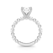 Eternal Sidestone Round Diamond Engagement Ring in 10K/14K gold and platinum with certified lab-grown or natural diamonds