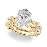 Eternal Sidestone Round Diamond Engagement Ring in 10K/14K gold and platinum with certified lab-grown or natural diamonds