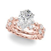 Eternal Sidestone Round Diamond Engagement Ring in 10K/14K gold and platinum with certified lab-grown or natural diamonds