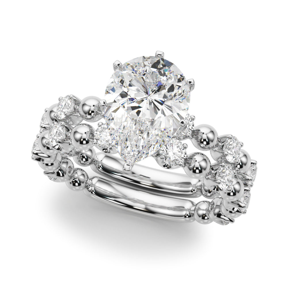 Eternal Sidestone Round Diamond Engagement Ring in 10K/14K gold and platinum with certified lab-grown or natural diamonds