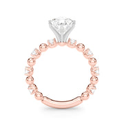 Eternal Sidestone Round Diamond Engagement Ring in 10K/14K gold and platinum with certified lab-grown or natural diamonds