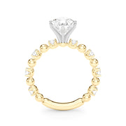 Eternal Sidestone Round Diamond Engagement Ring in 10K/14K gold and platinum with certified lab-grown or natural diamonds