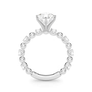Eternal Sidestone Round Diamond Engagement Ring in 10K/14K gold and platinum with certified lab-grown or natural diamonds