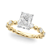 Eternal Sidestone Round Diamond Engagement Ring in 10K/14K gold and platinum with certified lab-grown or natural diamonds
