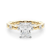 Eternal Sidestone Round Diamond Engagement Ring in 10K/14K gold and platinum with certified lab-grown or natural diamonds