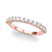 Straight Diamond Half Eternity Ring in Gold & Platinum