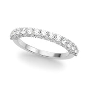 Straight Diamond Half Eternity Ring in Gold & Platinum