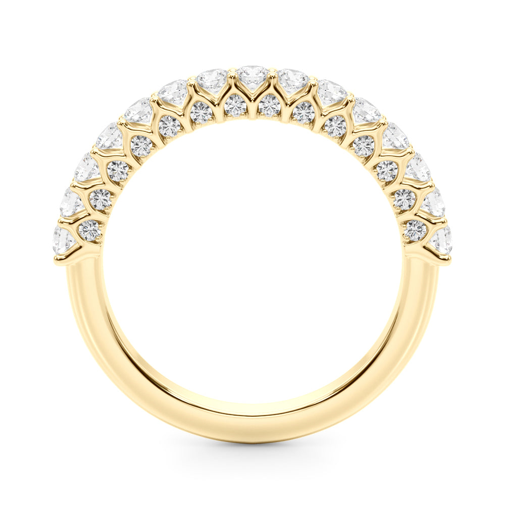 Straight Diamond Half Eternity Ring in Gold & Platinum